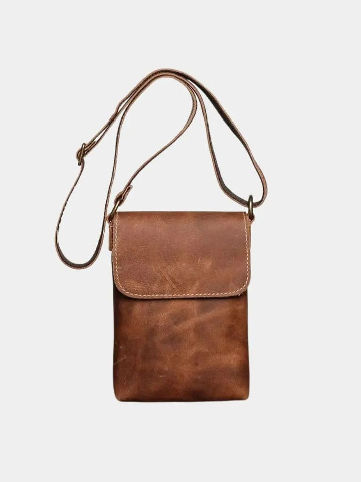 Palm Beach Boutique Mens Mini Leather Crossbody Bag