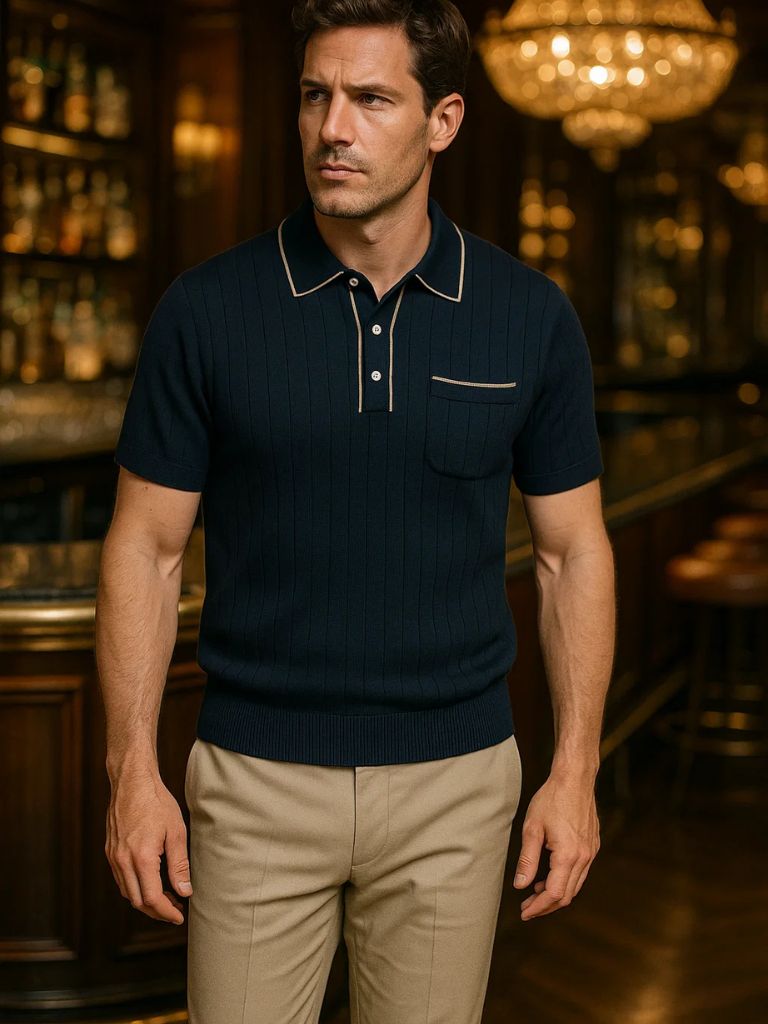 Old Money Knit Polo - Palm Beach Boutique