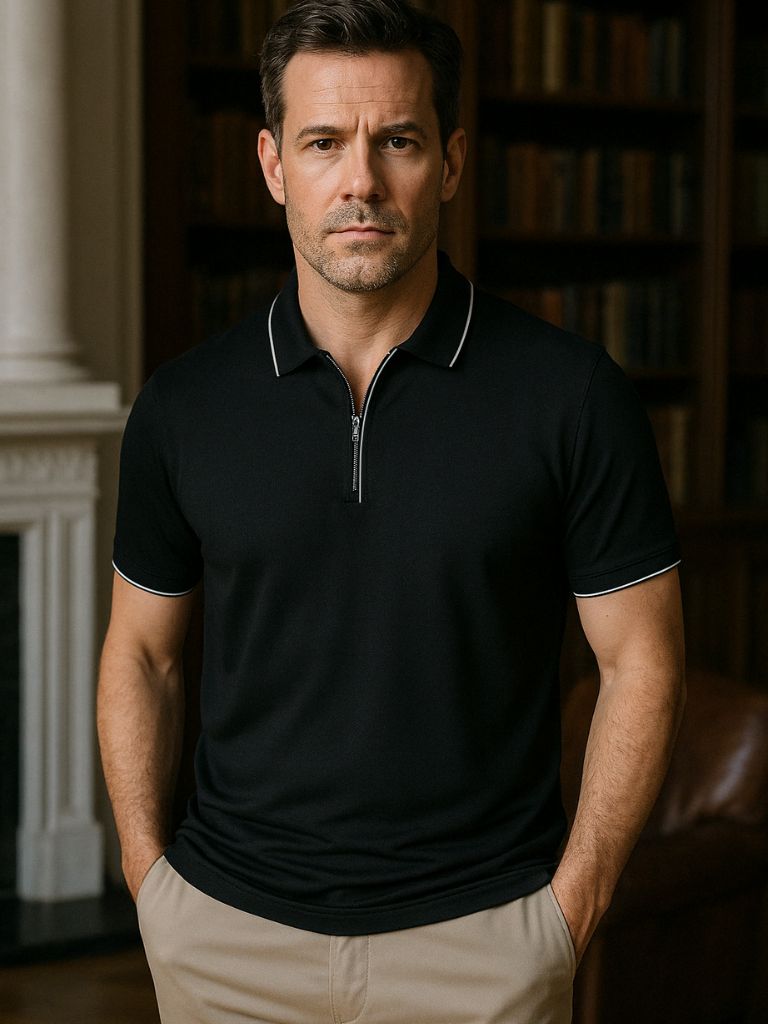 Midnight Oxford Polo - Palm Beach Boutique