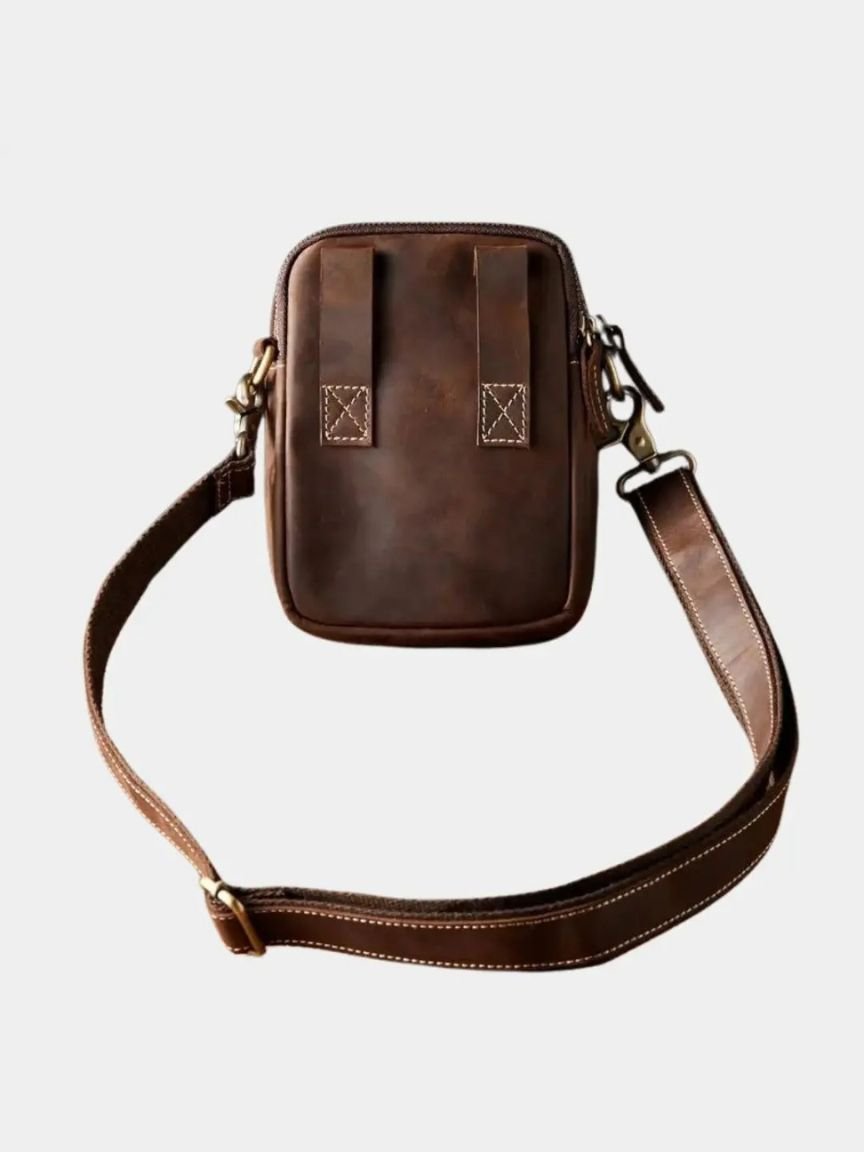 Palm Beach Boutique Mens Vintage Leather Shoulder Bag