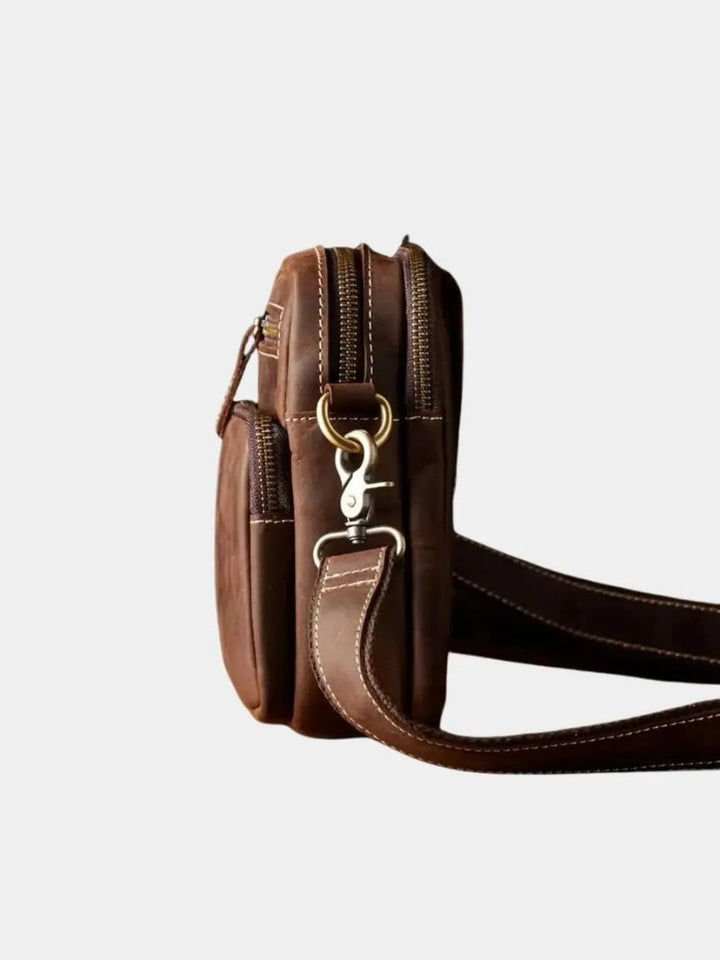 Palm Beach Boutique Mens Vintage Leather Shoulder Bag