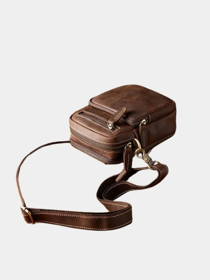 Palm Beach Boutique Mens Vintage Leather Shoulder Bag
