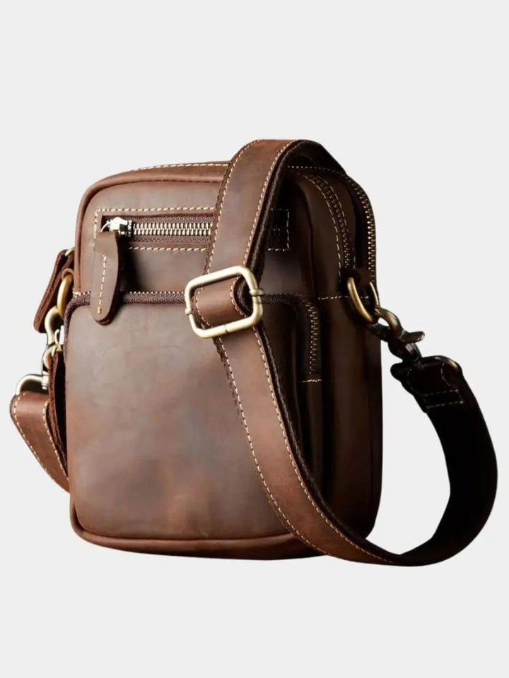 Palm Beach Boutique Mens Vintage Leather Shoulder Bag
