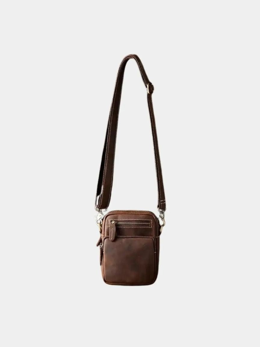 Palm Beach Boutique Mens Vintage Leather Shoulder Bag