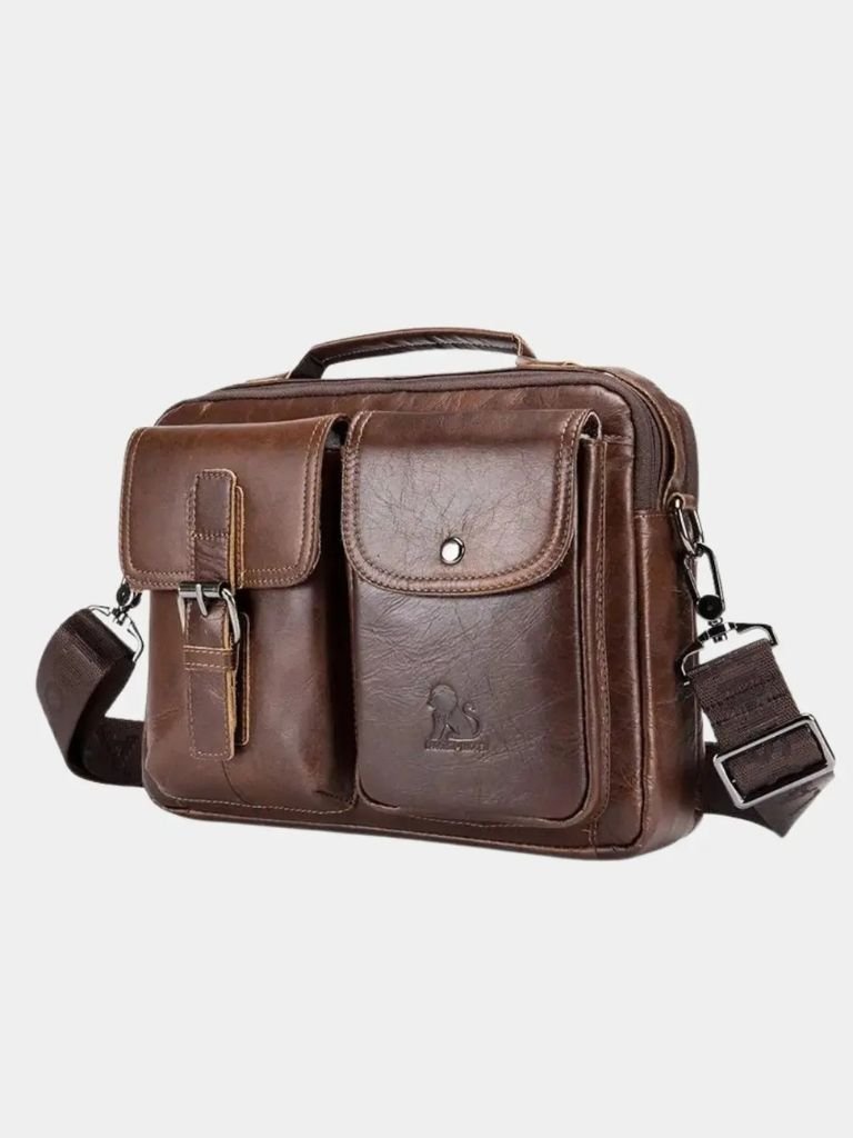 Palm Beach Boutique Vintage-Inspired Square Leather Crossbody Bag