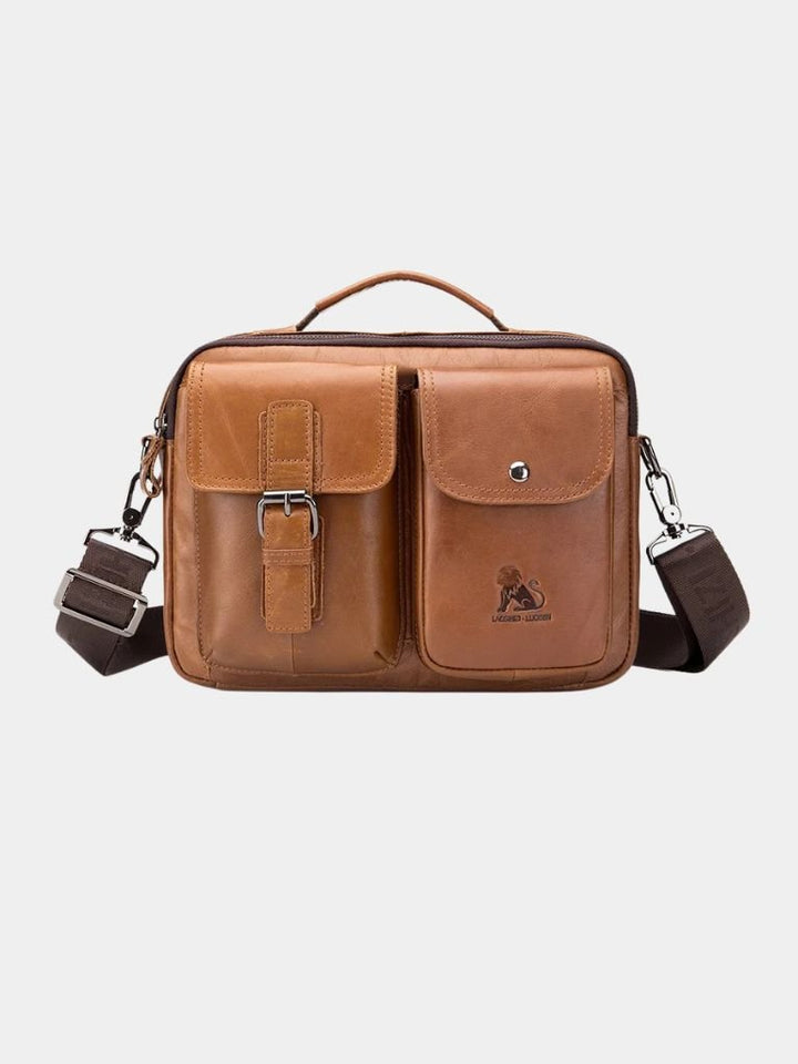 Palm Beach Boutique Vintage-Inspired Square Leather Crossbody Bag