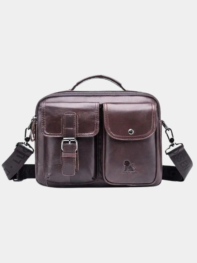 Palm Beach Boutique Vintage-Inspired Square Leather Crossbody Bag