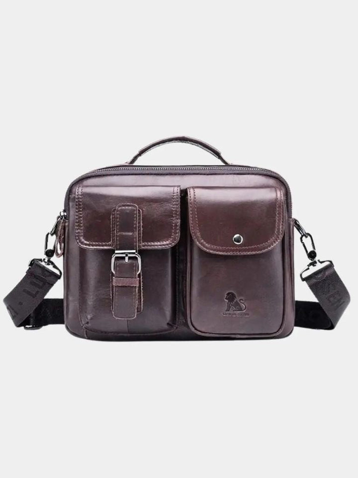 Palm Beach Boutique Vintage-Inspired Square Leather Crossbody Bag
