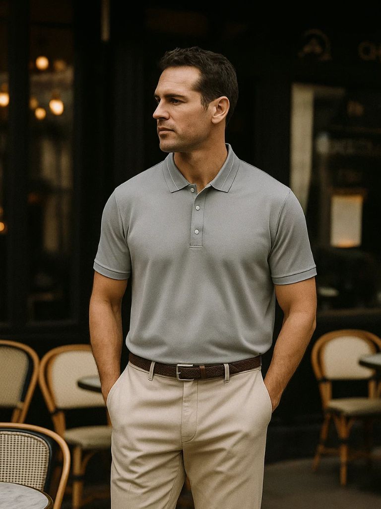 Steel Grey Polo – Palm Beach Boutique
