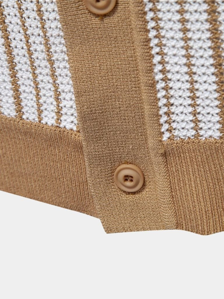 Striped Knit Polo - Palm Beach Boutique