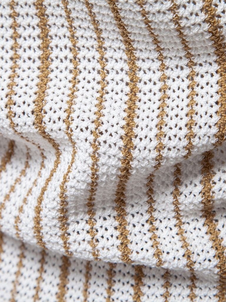 Striped Knit Polo - Palm Beach Boutique