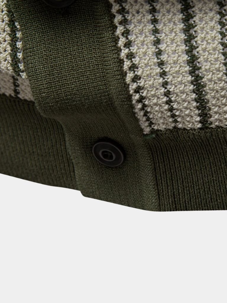 Striped Knit Polo - Palm Beach Boutique