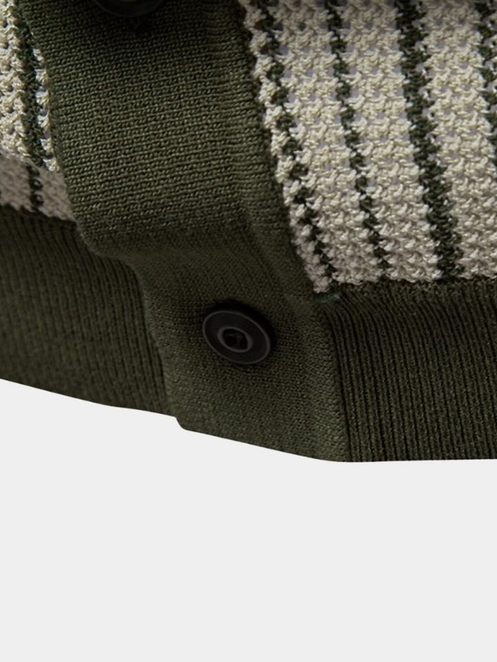 Striped Knit Polo - Palm Beach Boutique