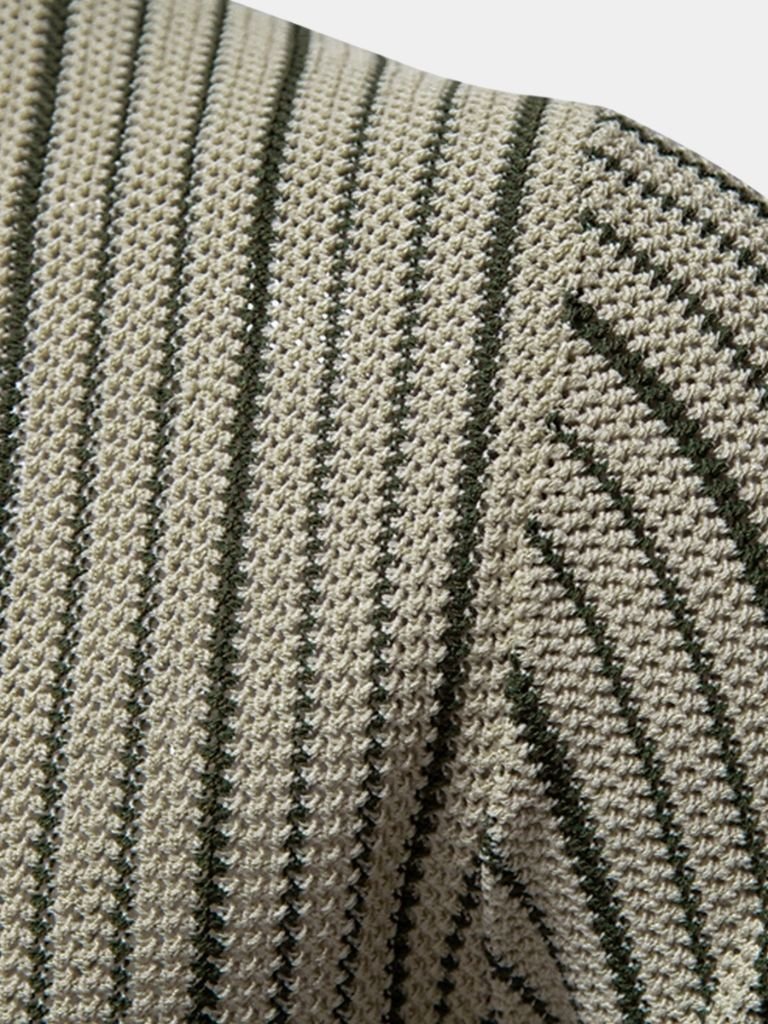 Striped Knit Polo - Palm Beach Boutique