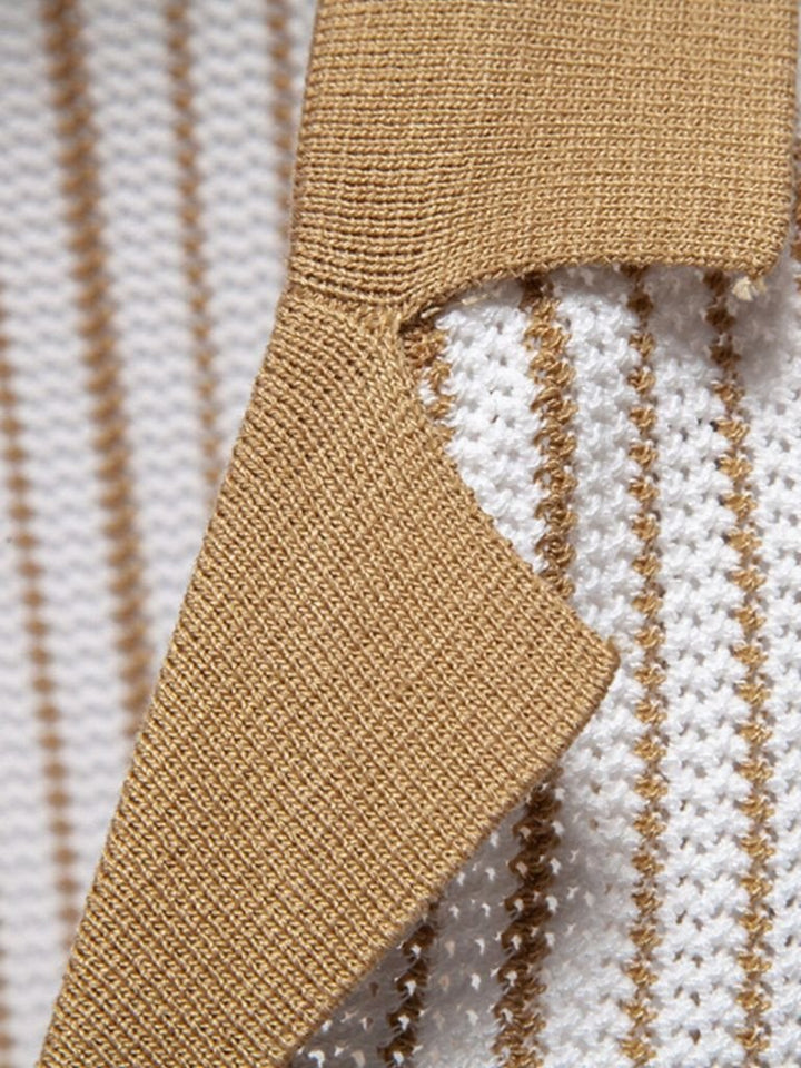 Striped Knit Polo - Palm Beach Boutique