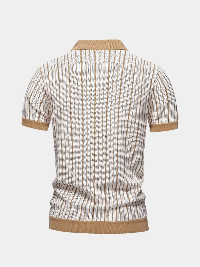 Striped Knit Polo - Palm Beach Boutique