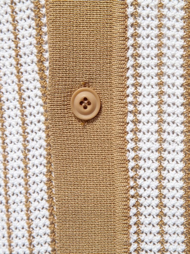 Striped Knit Polo - Palm Beach Boutique