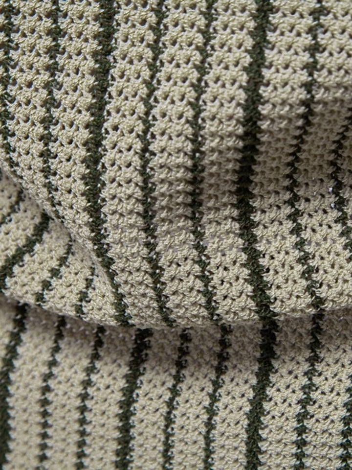 Striped Knit Polo - Palm Beach Boutique