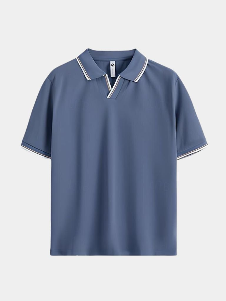 Timeless Black V-Neck Polo - Palm Beach Boutique