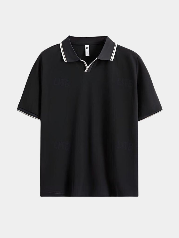 Timeless Black V-Neck Polo - Palm Beach Boutique
