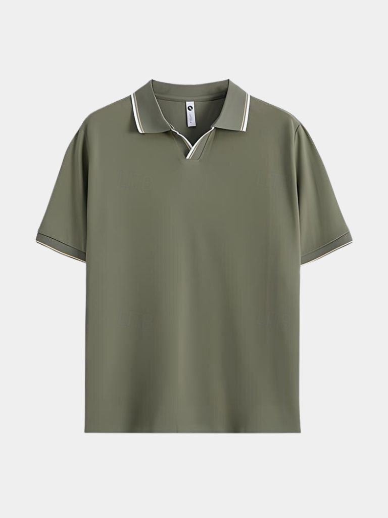 Timeless Black V-Neck Polo - Palm Beach Boutique