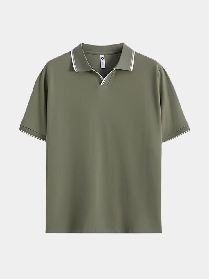 Timeless Black V-Neck Polo - Palm Beach Boutique