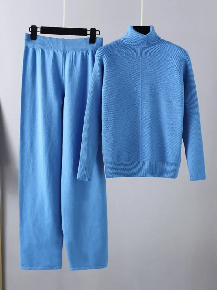 Michelle | Complete Two-Piece Cable Knit Lounge Set